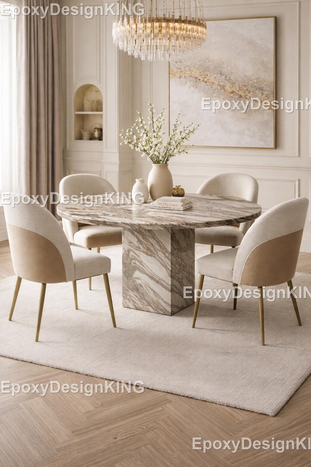 Luxury Marble Round Dining Table ,modern Round Marble Table Round Stone ...