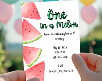 Printable Suika Watermelon Trendy Game Card | You're One in a Melon ...