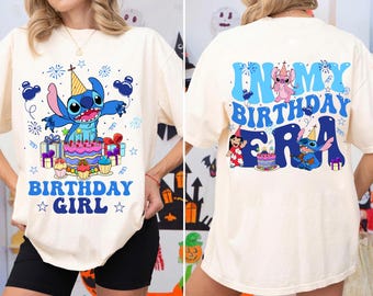 Stitch Geburtstagskind Shirt, In meiner Geburtstagsära Kinder Shirt, Disney Geburtstagskind Shirt, Mädchen Geburtstag T-Shirt, Geburtstags Familie Shirt
