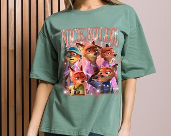 Disney Zootopia Nick Wilde-shirt, Judy Hopps en Nick Wilde T-shirt, Zootopia 2 2025, Disneyland Family Trip 2025