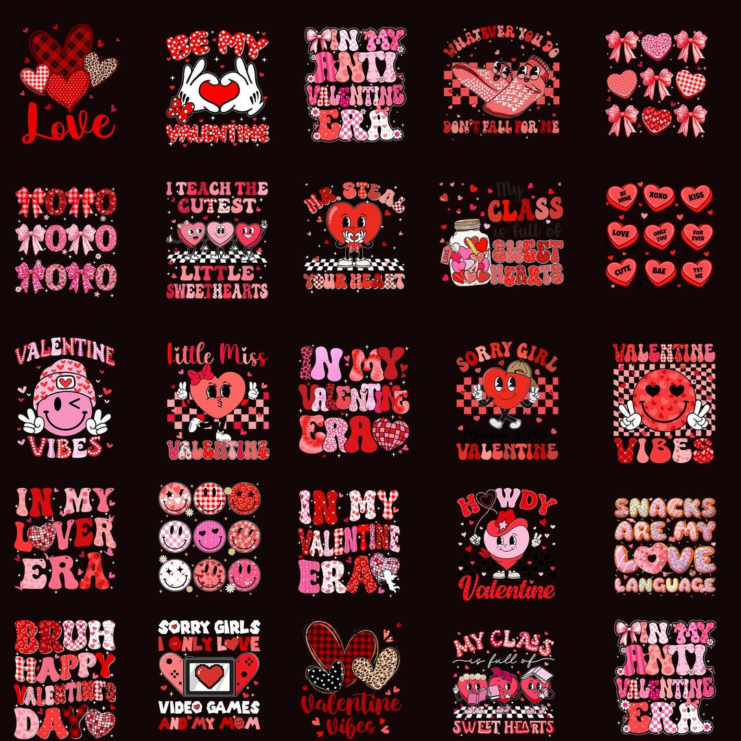 Valentines Day PNG Bundle, Valentine Mega Bundle Png, Valentine Teacher ...