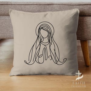 Virgin Mary Pillowcase: Catholic Home Decor, Christian Gift
