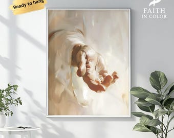 Hand of God Canvas Art: Spiritual Christian Wall Decor