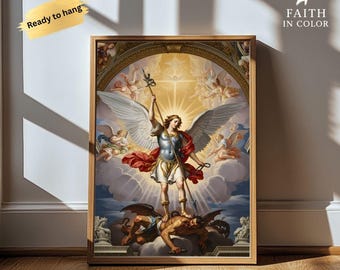 大天使ミカエル • 絵画 - Etsy 日本