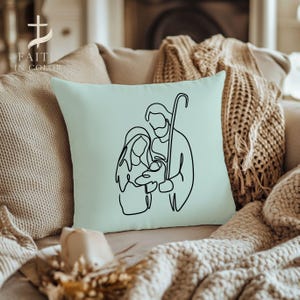 Holy Family Pillowcase: Catholic Christian Home Decor