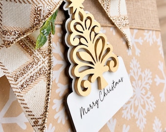 Instant Digital Download-Hand drawn filigree layered tree ornament/gift tag, laser cut engrave svg file, Glowforge svg file, laser svg file