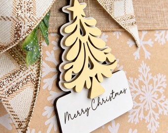 Instant Digital Download-Hand drawn filigree layered tree ornament/gift tag, laser cut engrave svg file, Glowforge svg file, laser svg file