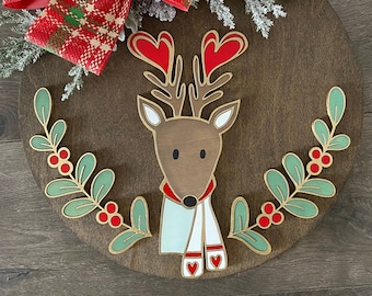 Descarga digital instantánea: archivo svg de ciervo caprichoso de vacaciones navideñas, ¡perfecto para Glowforge, máquinas de corte y grabado láser!