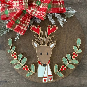 Instant digital download- Christmas holiday whimsical deer svg file, perfect for Glowforge, laser engraver and cutting machines!