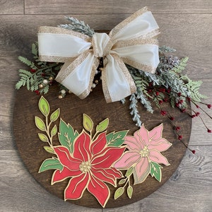 Instant digital download- Poinsettias Christmas svg file, perfect for Glowforge, laser engravers, Cricut and Silhouette machines!