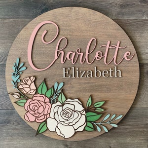 Instant digital download- Beautiful rose floral laser ready svg file, Glowforge, laser machine, wood sign svg, door hanger svg, floral svg