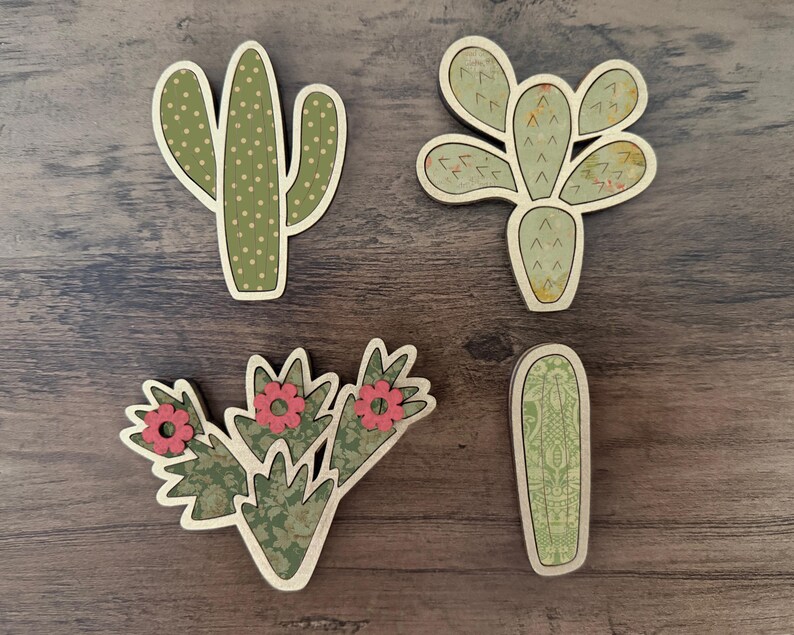 Instant Digital Download - Cactus Themed Magnets Laser Svg File, Laser ...