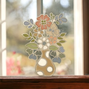 Instant Digital Download - Flowers in Vase Shelf Sitter, includes stand, Glowforge file, laser-ready file, Glowforge svg file, floral svg