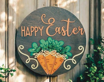 Instant digital download- Easter door hanger svg, Easter sign laser file, laser cut file, Glowforge svg, laser svg file, Glowforge file