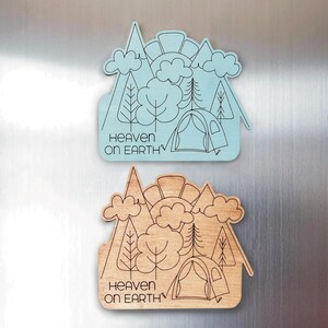 Téléchargement numérique - fichier magnétique de partition sur le thème du camping, fichier svg Glowforge, fichier de partition laser, fichier svg camping, Glowforge Aura, Glowforge Spark