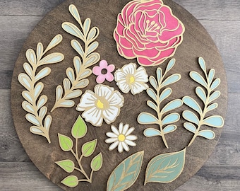 Direkt digital nedladdning - Mångsidigt blommigt SVG-fil - Perfekt för Glowforge, laserskärare, Silhouette och Cricut-maskiner