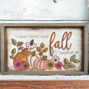 Instant digital download - Pumpkin florals fall sign svg file, laser ready file, Glowforge file, laser svg, fall sign file, fall decor