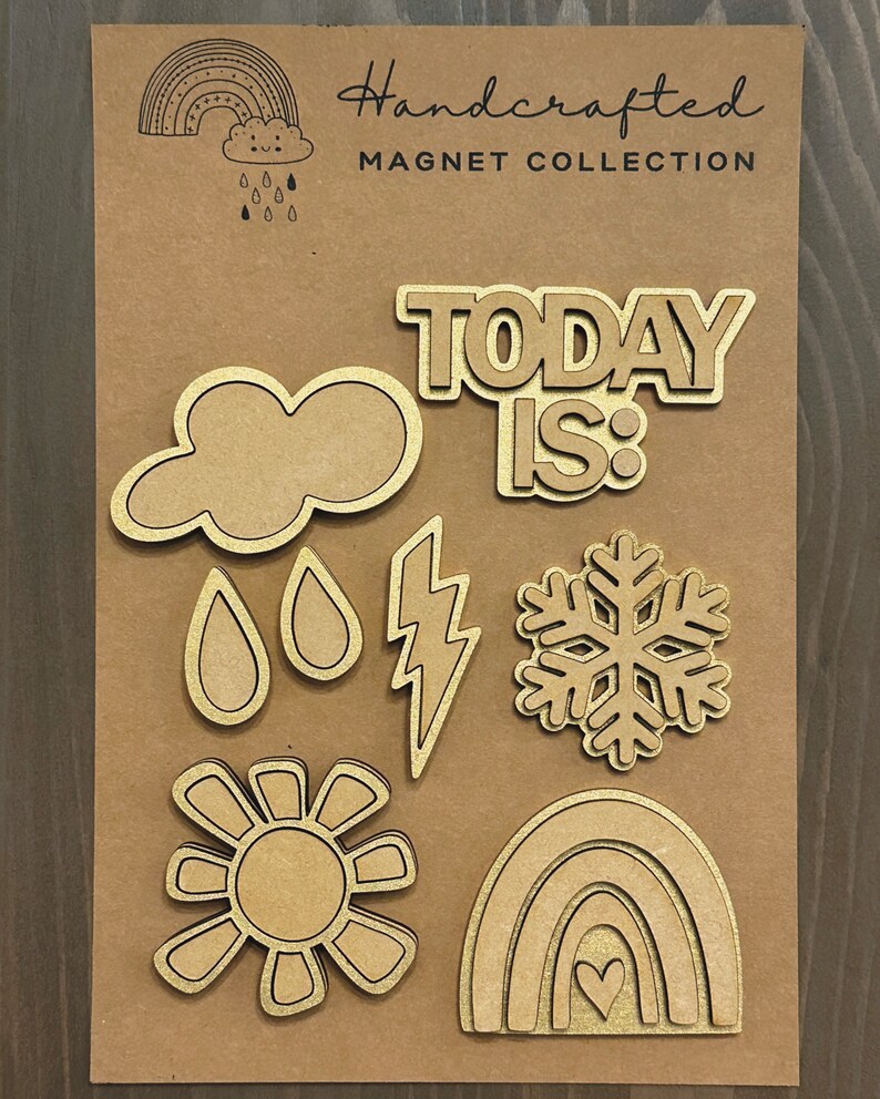 Instant Digital Download - Weather-themed Magnet Set Svg File, Laser ...