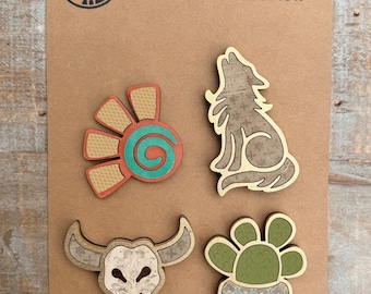 Instant digital download - Southwestern themed magnets laser svg file, laser ready file, Glowforge svg file, laser cut file, laser svg file