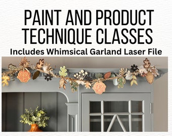 Digital Download - Painting and product technique class, video tutorials, laser ready file included, laser file, painting tutorial class