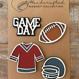 Instant digital download- Game Day football themed magnet set SVG file, laser ready file, Glowforge, laser svg, Glowforge Aura, laser svg