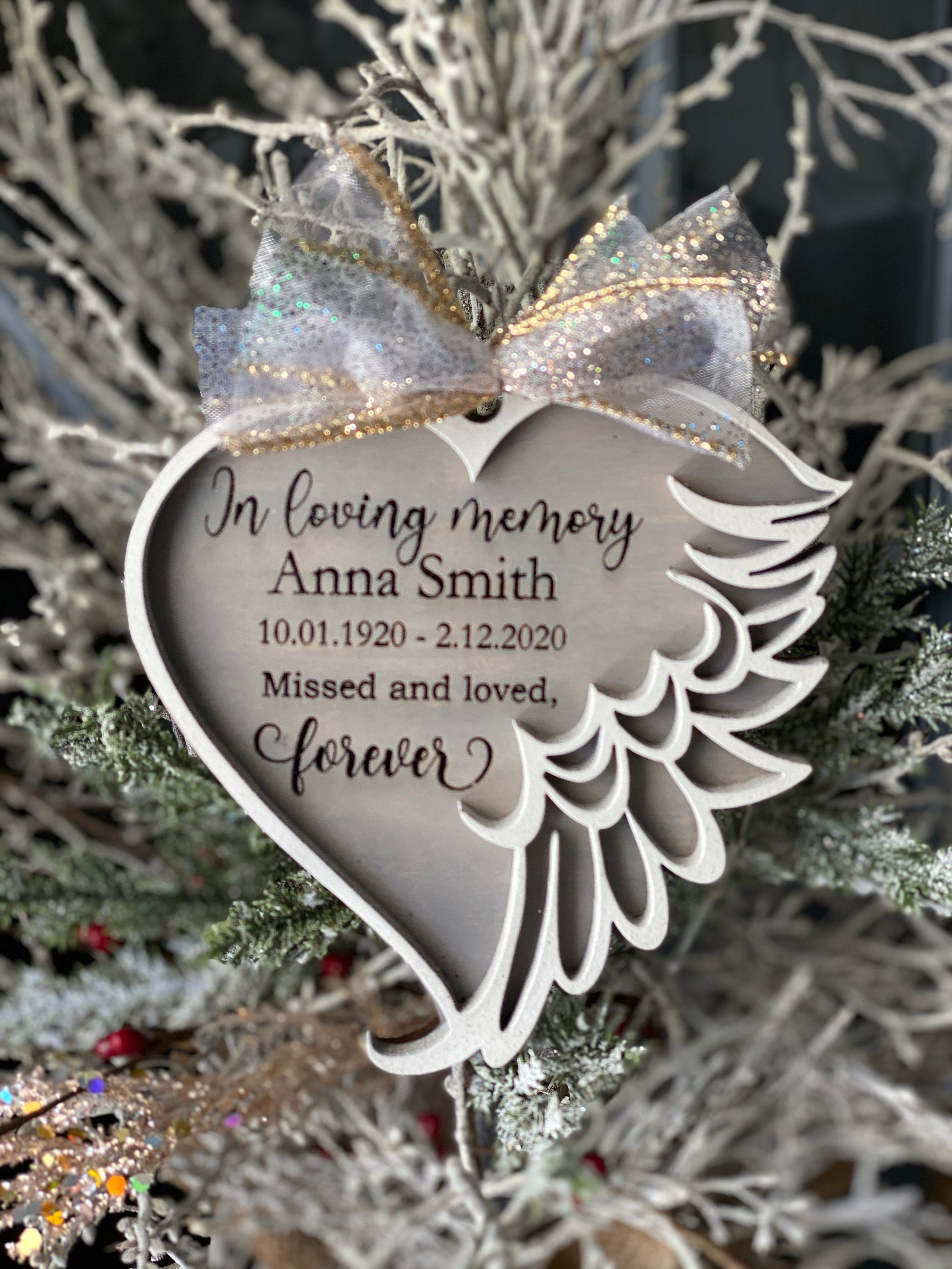 Instant digital download- Memorial ornament engrave svg file, heart w…