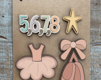Sofortiger digitaler Download-Dance Themed Magnet SVG-Datei, Ballett-Magnet-Svg-Datei, Laser-bereit-Datei, Glowforge-Datei, Glowforge bereit, Glowforge Aura