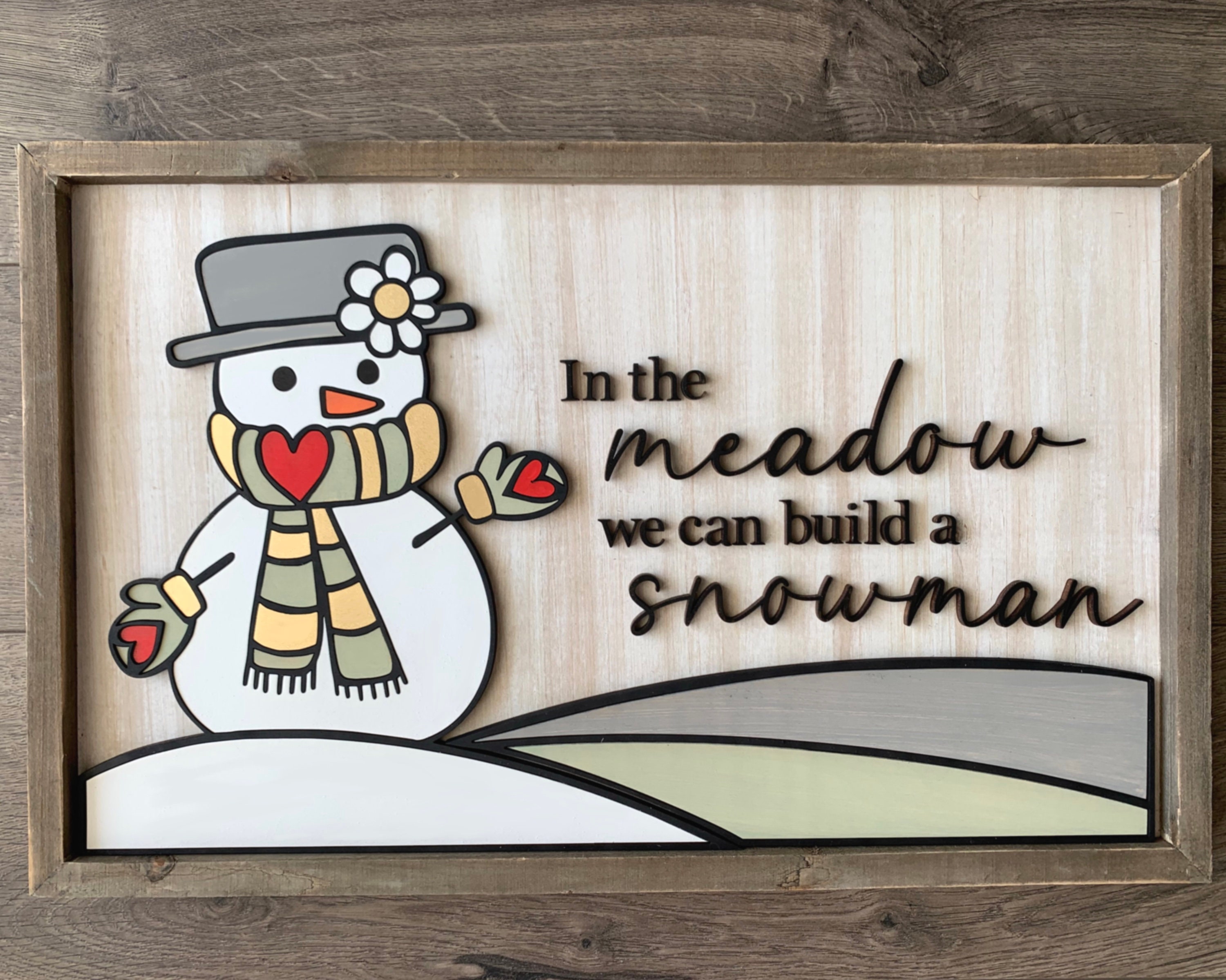 Instant digital download Cute Snowman Winter Holiday SVG file, Wood S…