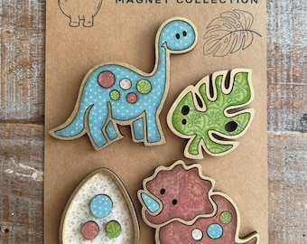 Instant digital download - Dinosaur Magnet Set svg file, laser ready file, Glowforge file, Glowforge ready, Glowforge Aura, laser svg