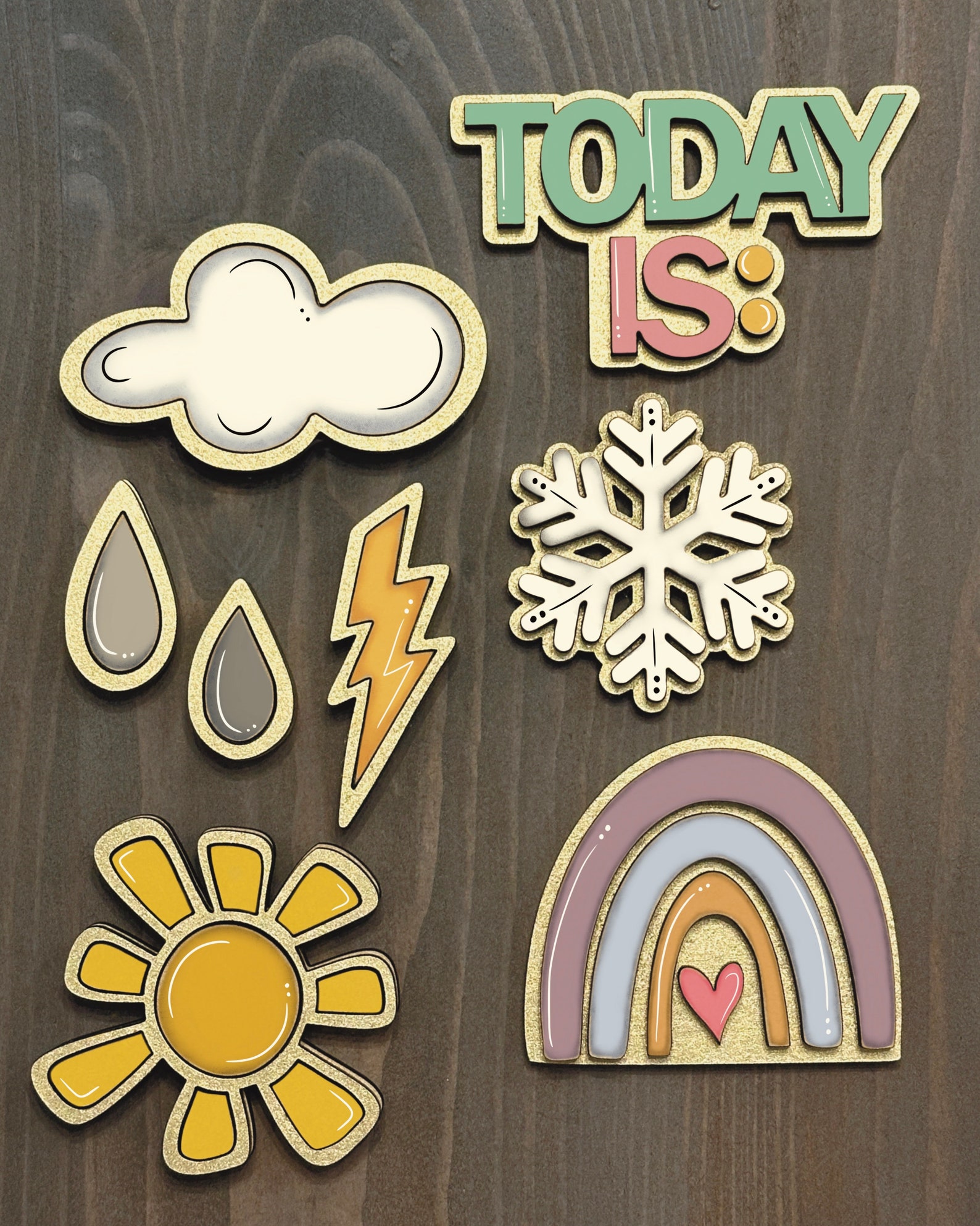 Instant Digital Download - Weather-themed Magnet Set Svg File, Laser ...