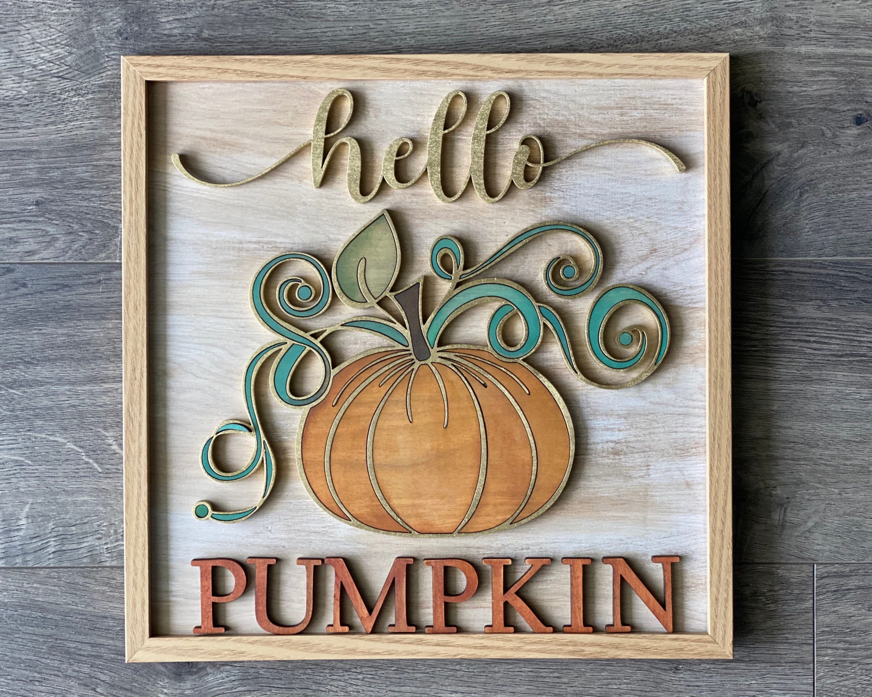 Instant digital download- Hello Pumpkin fall svg file, wood sign or d…