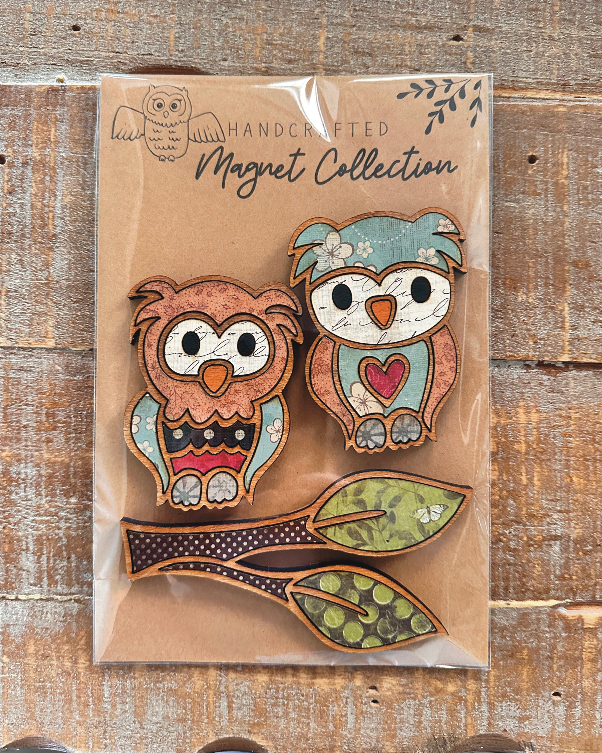 Instant digital download - Whimsical Owls Magnet Collection SVG file, laser ready file, Glowforge, l