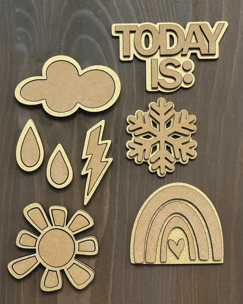 Instant Digital Download - Weather-themed Magnet Set Svg File, Laser ...