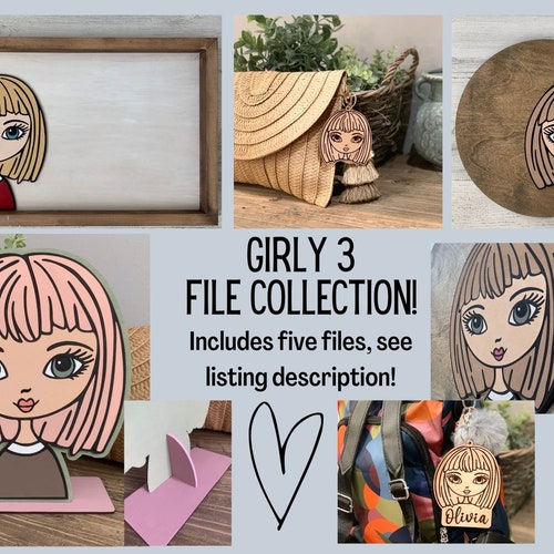 Instant Digital Download Laser Ready Girl Svg File Collection Etsy