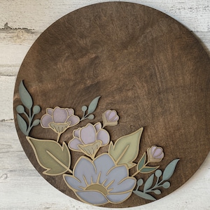 Sofortiger digitaler Download - Schöne florale SVG-Datei, Türschild, Kinderzimmer Schild svg - Laser bereit für Glowforge und Lasermaschinen