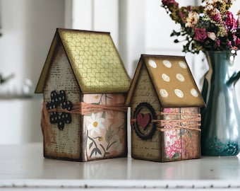 Instant digitale download: huiskit (2 maten) met accessoirestukken - laserklaar svg-bestand, lasergesneden bestand voor Glowforge/lasers, huisdecor