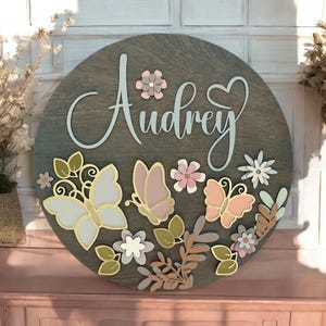 Instant digital download- Pretty butterfly laser ready svg file, for Glowforge/laser machines, door hanger, wood signs, nursery sign svg