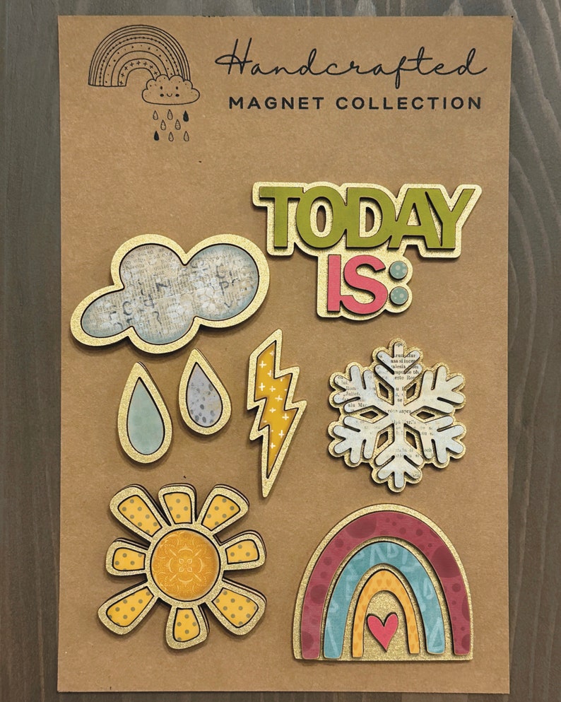 Instant Digital Download - Weather-themed Magnet Set Svg File, Laser ...