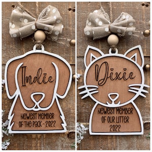 Instant digital download- dog and cat ornament laser ready files, pet ornament, perfect for Glowforge, lasers, cut and engrave or score file
