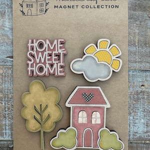 Instant digital download - Home themed magnet set SVG file, laser cut file, Glowforge svg file, Glowforge Aura, Glowforge, laser svg file