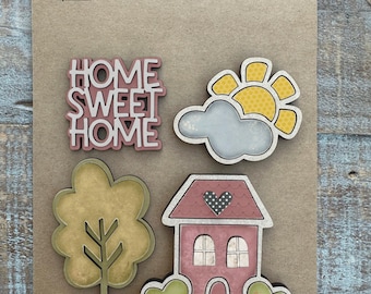 Instant digital download - Home themed magnet set SVG file, laser cut file, Glowforge svg file, Glowforge Aura, Glowforge, laser svg file
