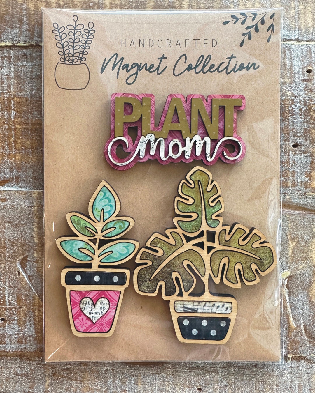 Cute Houseplant - Plant Mom Magnet Collection (Set of 3) – Glowforge Shop