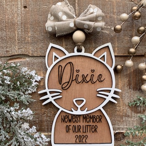 Instant digital download- cat ornament laser ready file, pet ornament, perfect for Glowforge, lasers, cut and engrave or score, laser file