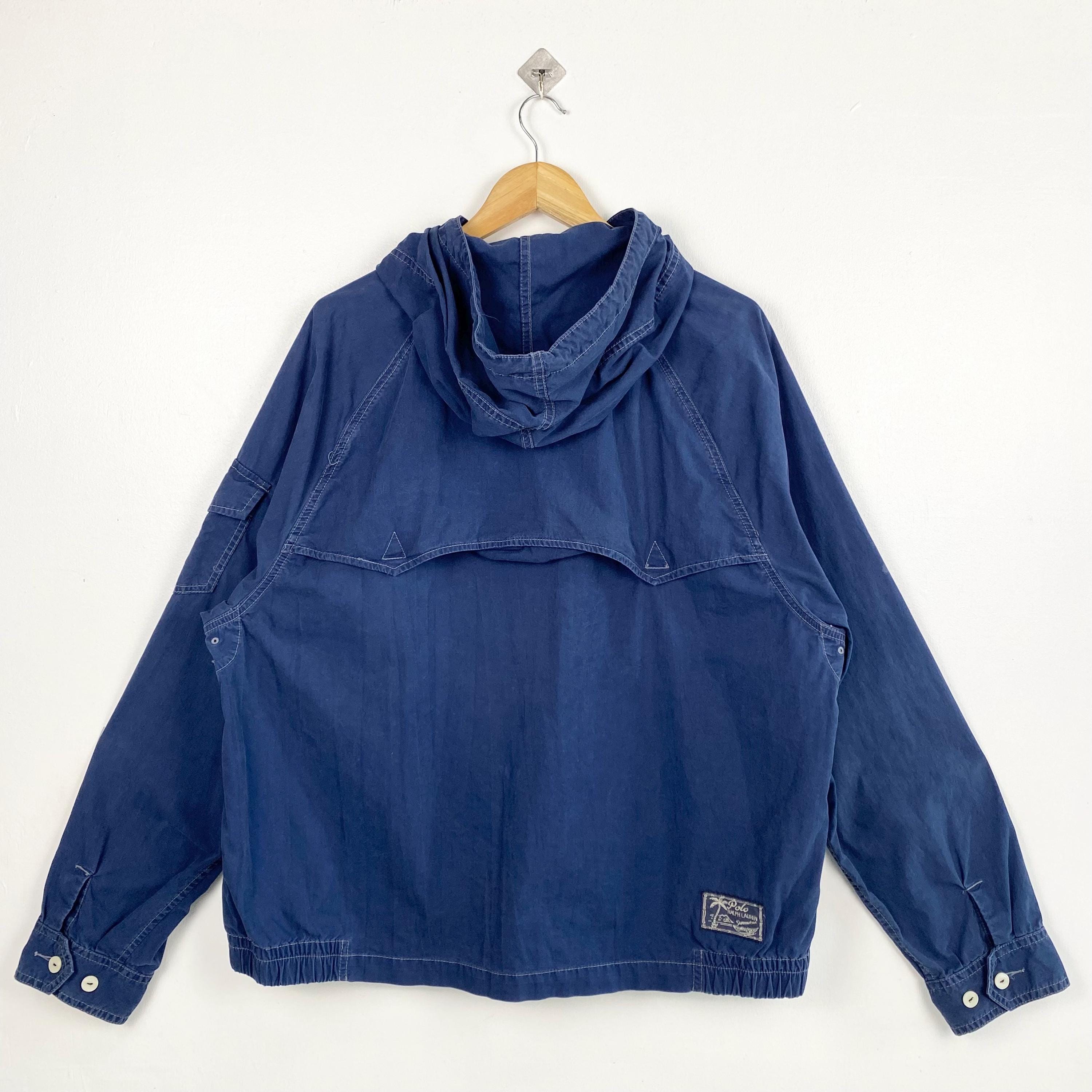Vintage 90s Polo Ralph Lauren Jacket - Embroidery Logo - Blue