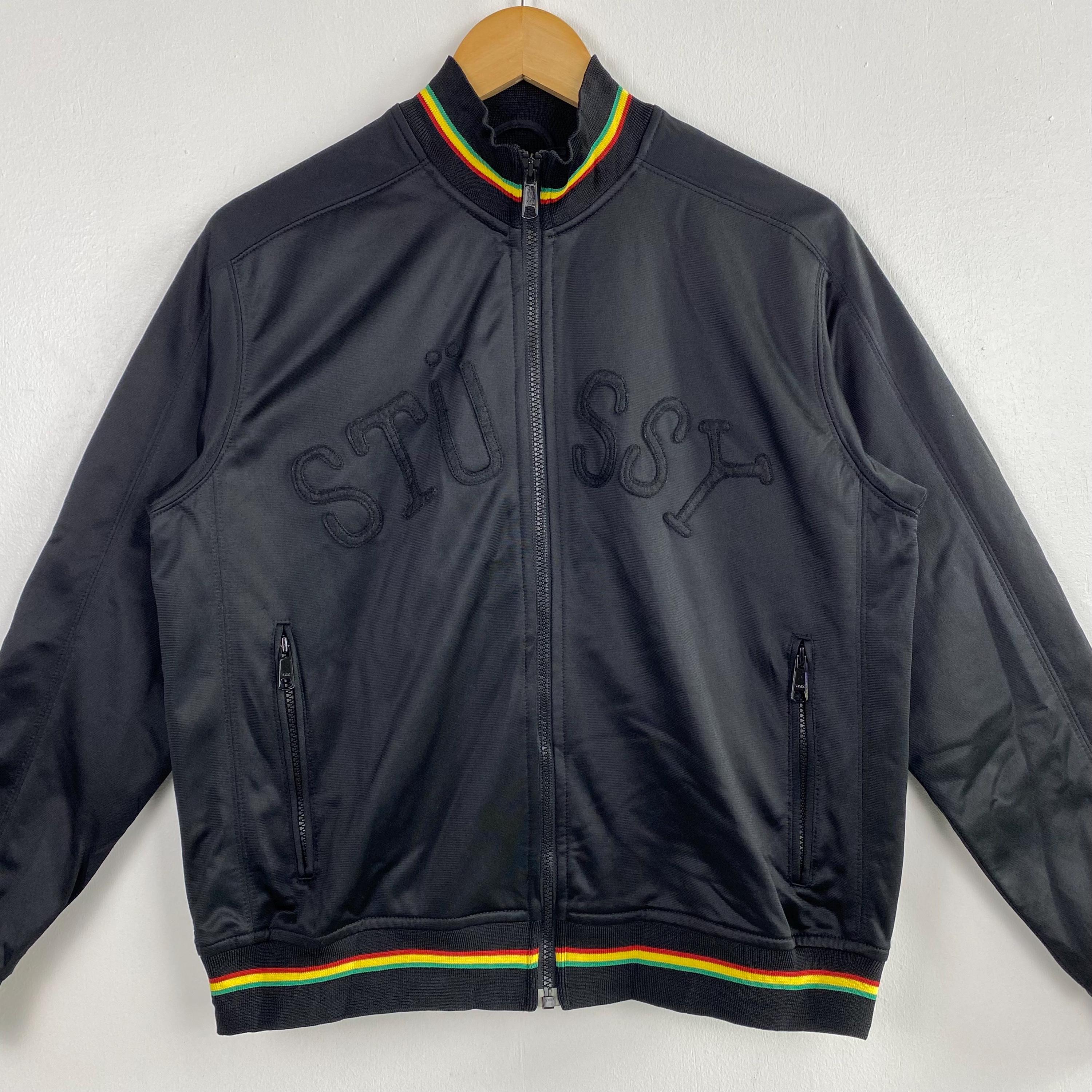 Vintage Stussy Track Jacket - Stussy Gear - Patch Logo - Black