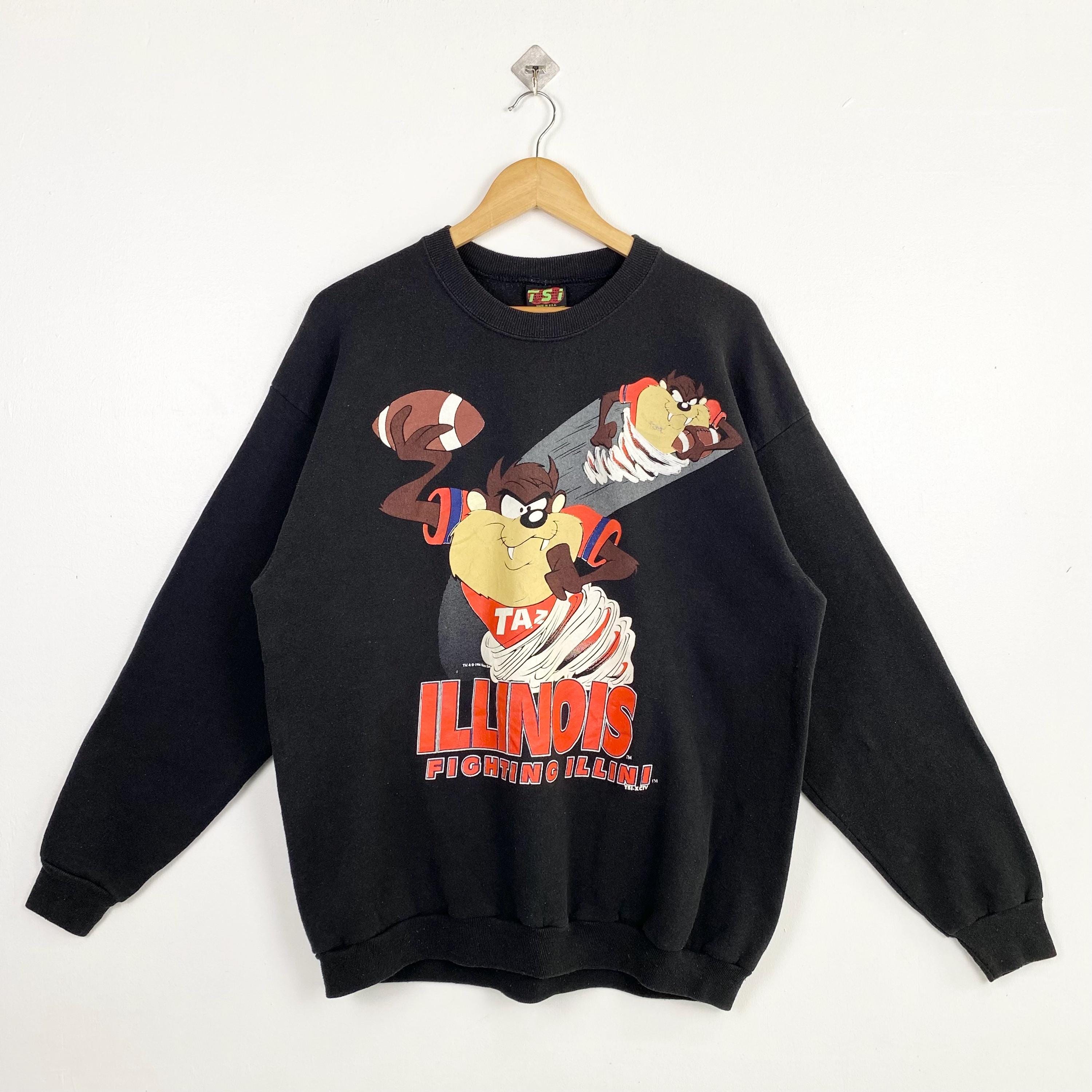 Sweatshirt Tultex Taz Diable De Tasmanie - Rouge, Taille L, Occasion Très Bon État