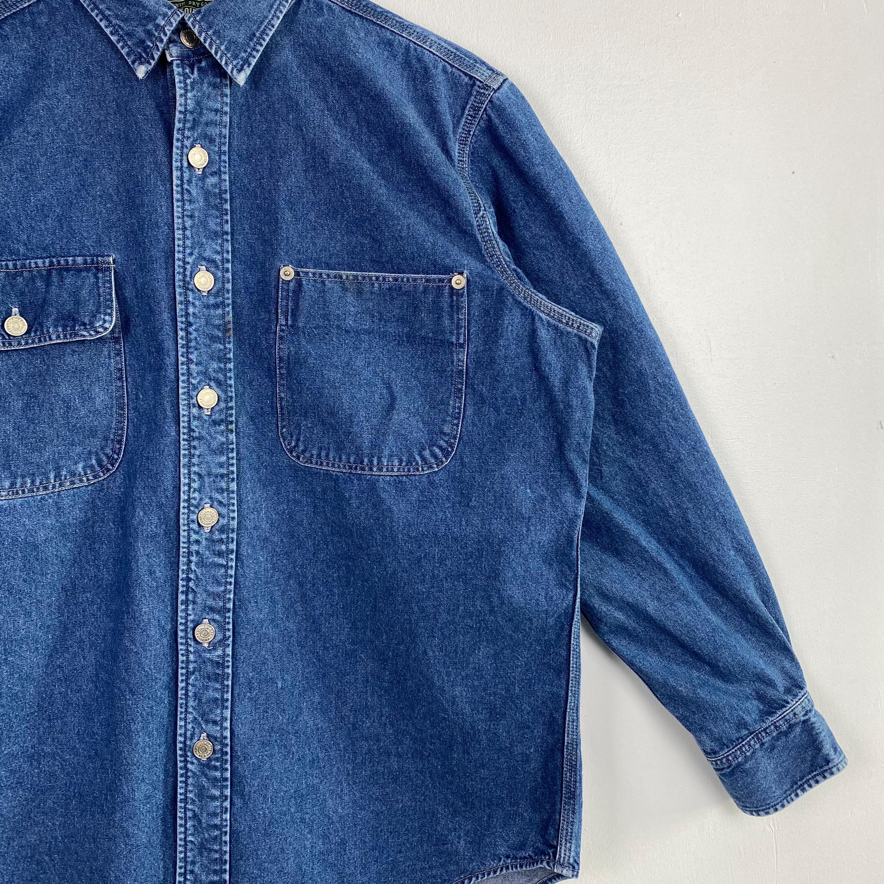 Vintage 90s Polo Country Ralph Lauren Denim Shirt - Blue Color 