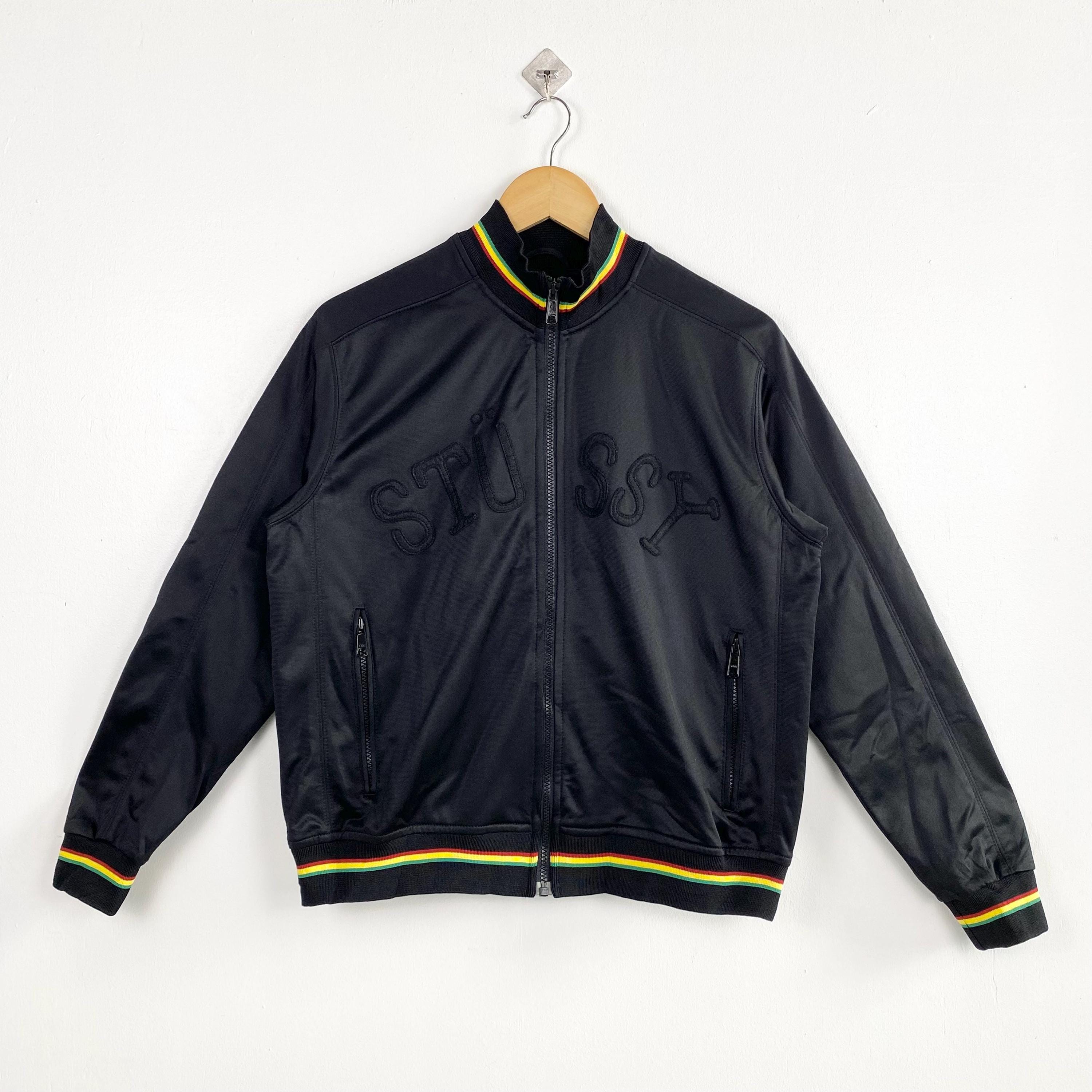 Vintage Stussy Track Jacket - Stussy Gear - Patch Logo - Black