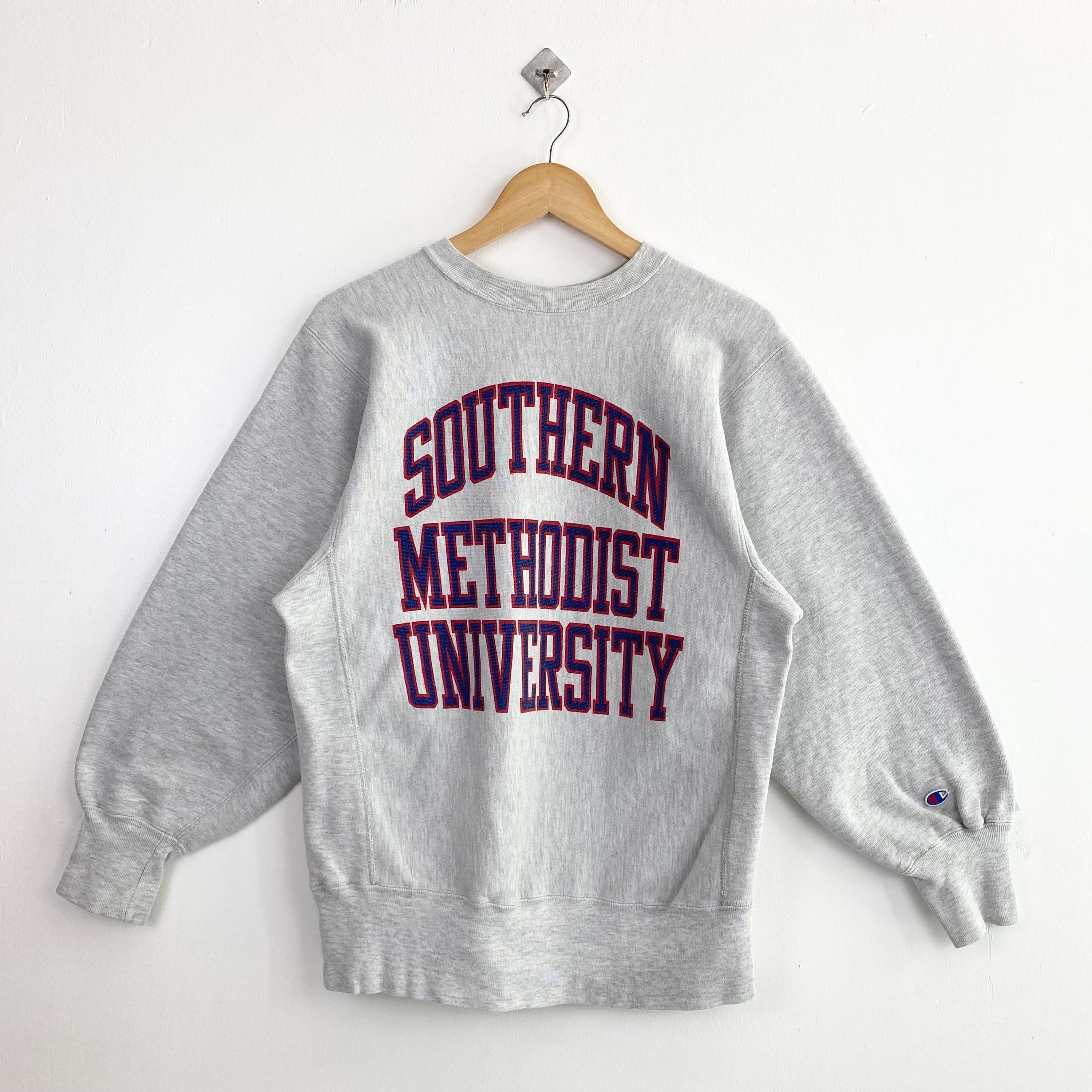 SMU Mustangs Apparel, T-Shirts, Hats and Mustangs Fan Gear | SMU True  Spirit Shop NCAA SMU Mustangs 50 / 50 Blended 8-ounce Vintageアーチクルーネックスウェットシャツ