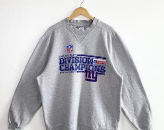 Vintage New York Giants-sweater met ronde hals – NFL – logoprint – grijze kleur – L . voor heren